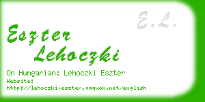 eszter lehoczki business card